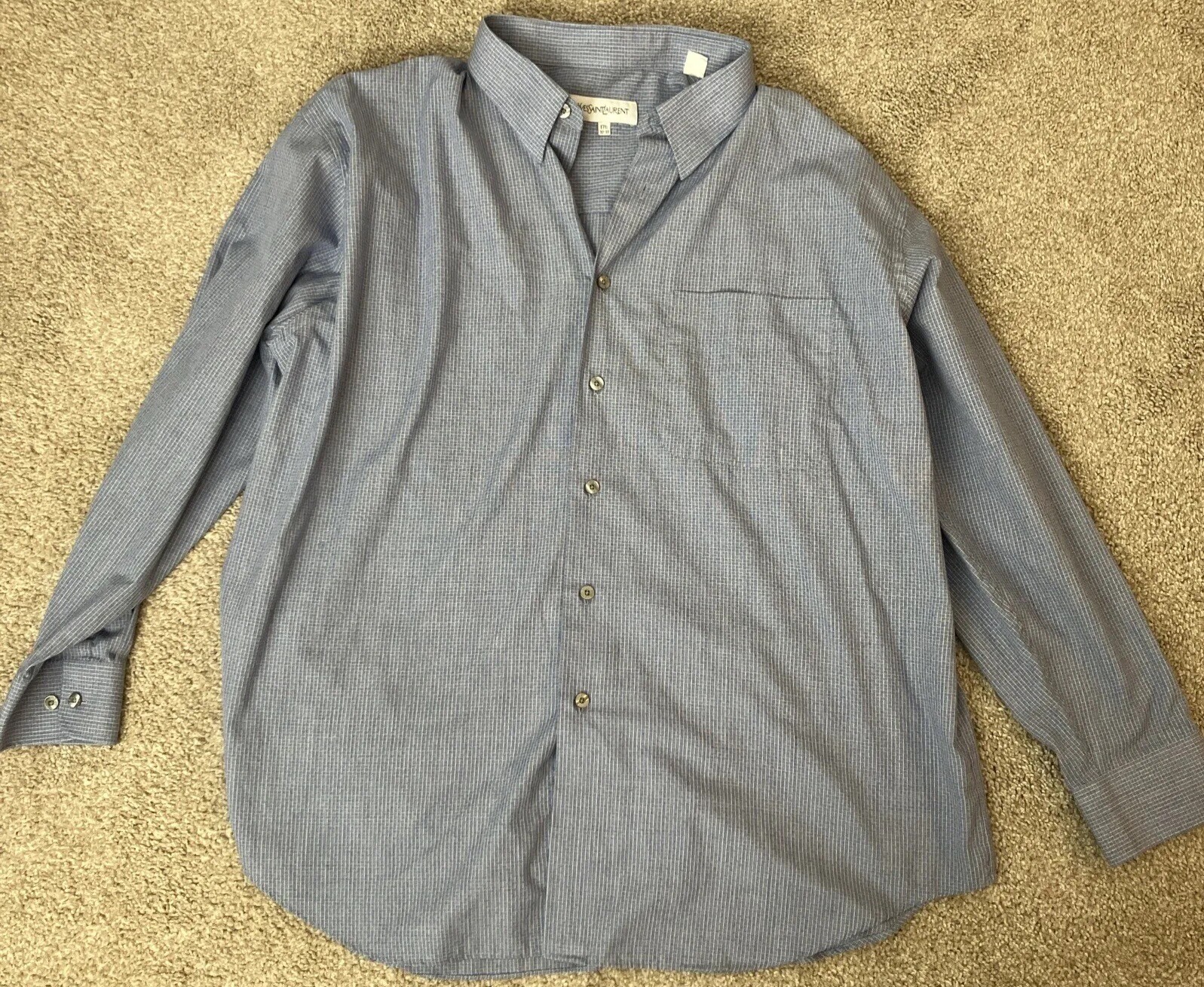 Camicia da uomo Yves Saint Laurent abito abbottonato taglia 17 5 32 33