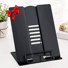 Large Desk Book Stand Metal Reading Rest Book Holder Adjustable Document Black