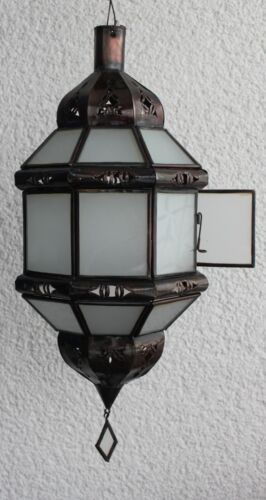 Orientalische Lampe aus Marokko*Handarbeit*Metall*Glas*Hängelampe - Bild 1 von 5