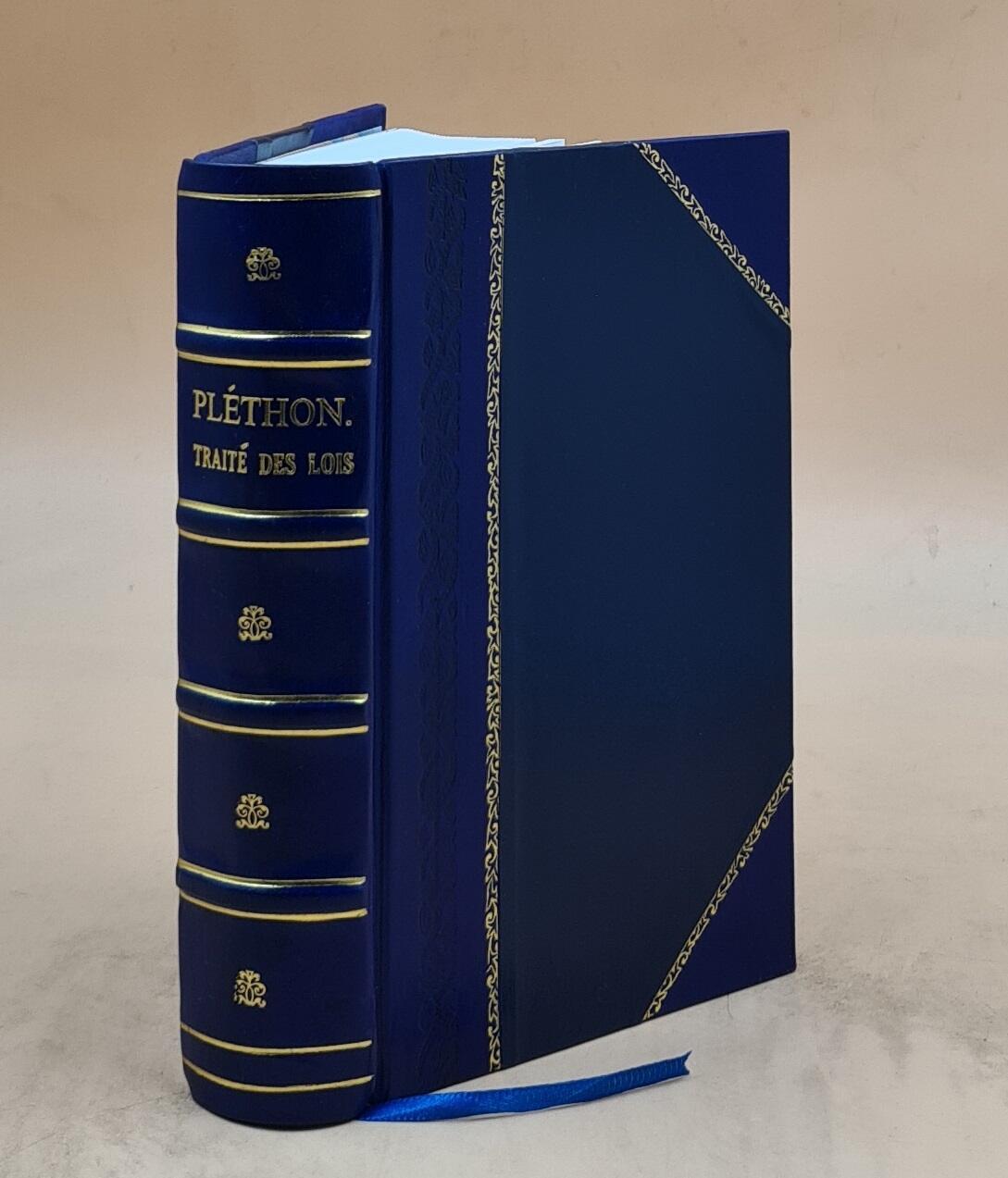 Ple?Thon. Traite? Des Lois; Ou, Recueil Des Fragments, En Partie [Leather Bound]