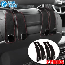 2 Packs Car Double Headrest Hooks Seat Back Metal Hanger For Purses Bags Storage