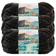 (3 Pack) Lion Brand Yarn 135-303J Hometown Bulky Yarn, Cambridge Tweed