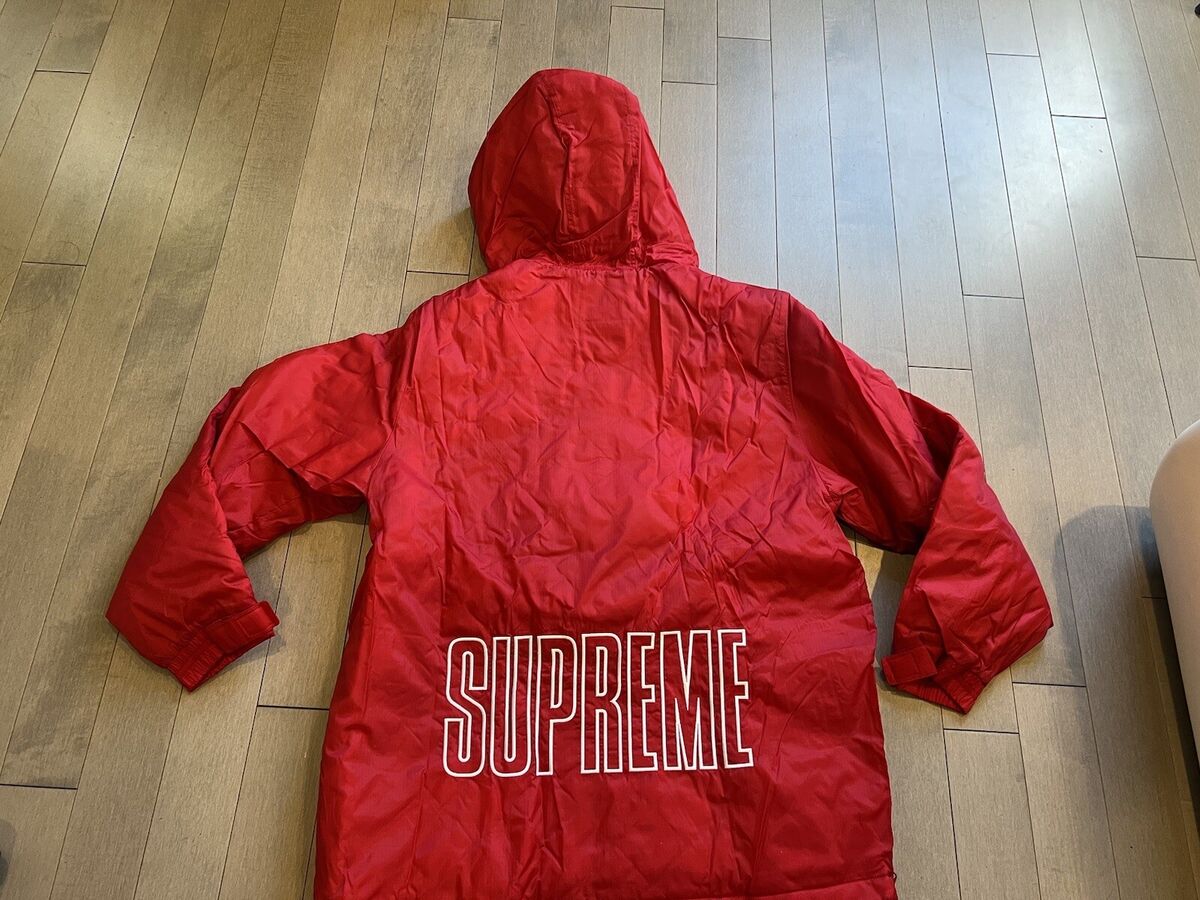 AUTHENTIC SUPREME x CHAMPION Pullover Parka Jacket Size AUTHENTIC SUPREME x CHAMPION Pullover Parka Jacket Size