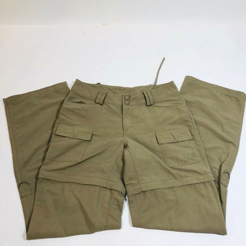 The North Face Women's Tan Khaki Zippered Knee Convertible Hiking Pant/Shorts 2
