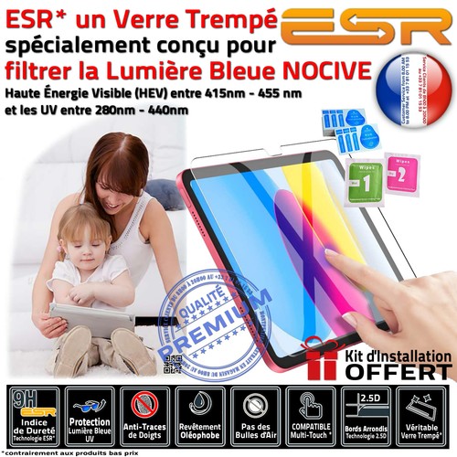Verre Trempé iPad AIR 2024 11 inch M2 Vitre Ecran Film Protection Rayure Chocs - Afbeelding 2 van 5