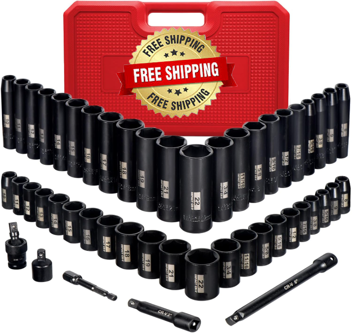 Dados De Impacto Juego De Llaves De Vaso De Impacto Profundo De 3/8