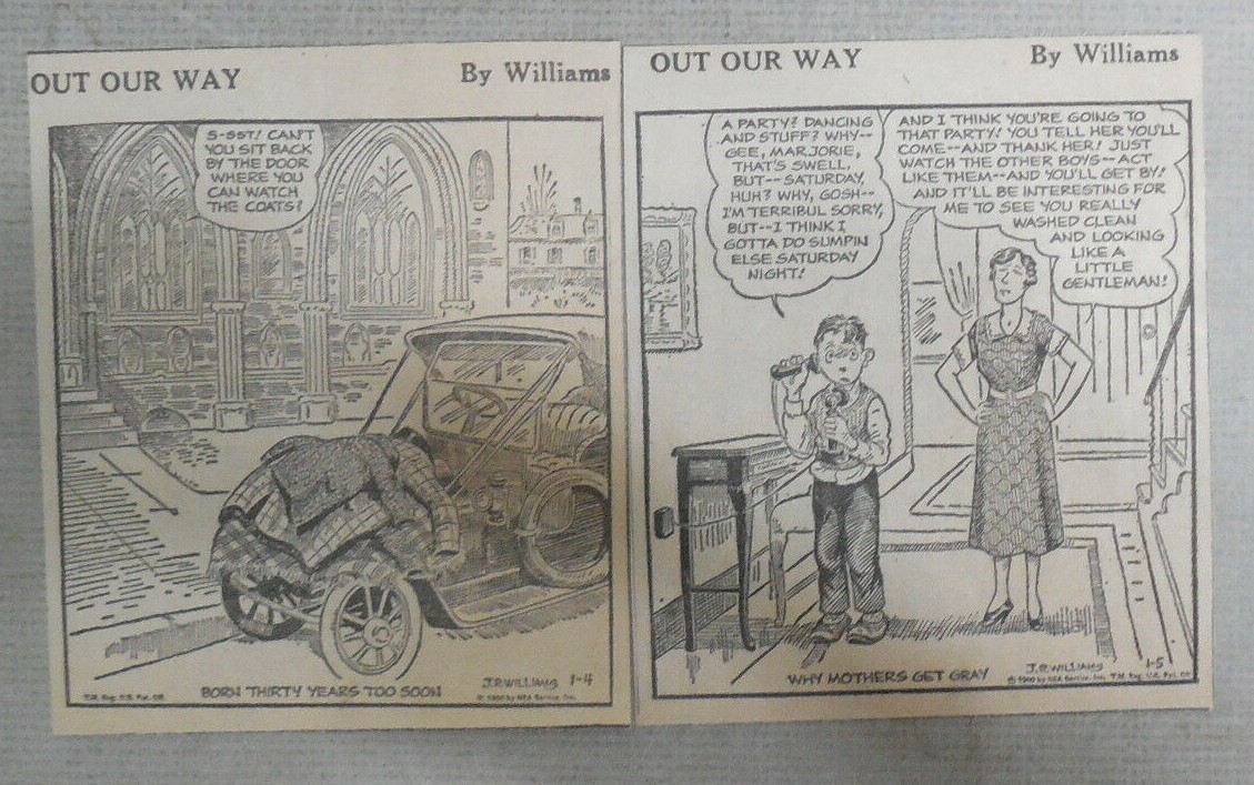 (107) Out Our Way by JR Williams Dailies from 1960 Size: x inches