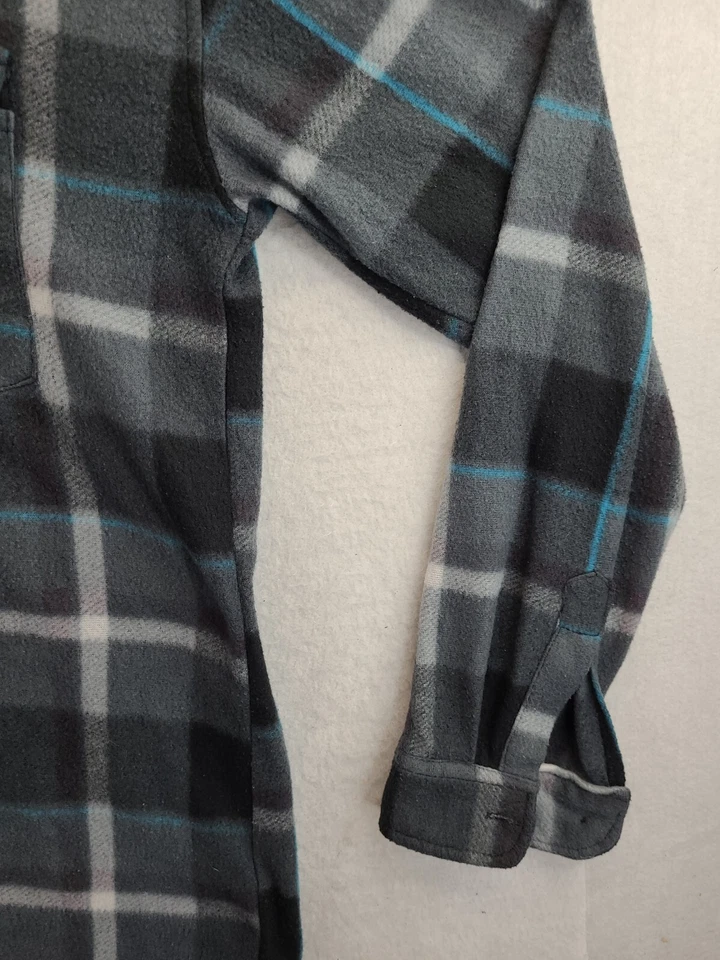 Cambridge Classics Gray Plaid Lightweight Fleece Long Sleeve Shirt Mens XL - Image 4 of 4