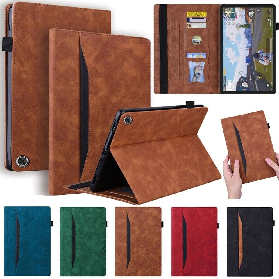 Funda de cuero abatible con soporte para tableta Amazon Fire Max 11 / HD10 / HD8 / Fire7 Foto 2 de 4