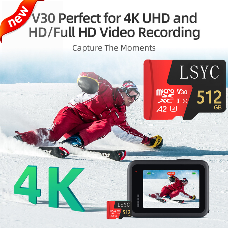 2023 New 512GB Ultra Micro SDXC SD Card Flash Memory Card TF Card + Free Adapter