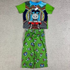 Thomas  Friends Pajamas Sz 2T Toddler Boy Two Piece Set 2007 No. 1 Blue Engine