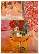 RAOUL DUFY RARE 1989 LITHOGRAPH PRINT LARGE FRENCH POSTER "LA VIE EN ROSE" 1931