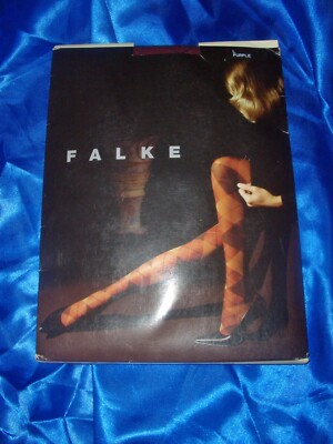 FALKE edle Karomuster Feinstrumpfhose Gr. 44-46 PURPLE 20 den Strumpfhose OVP