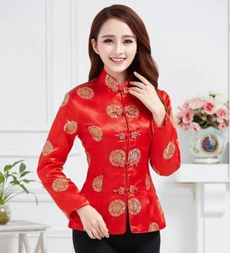 Chinese Traditional Coat Women Silk Satin Jacket Size M-3XL - Image 2 of 3