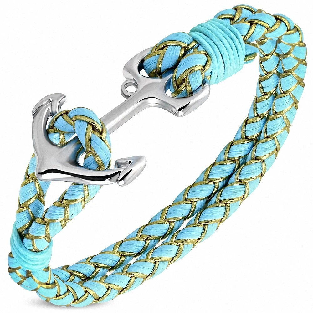 Bracelet Marin Réglable Avec Ancre - Bleu Marine, Unisexe, Neuf Avec étiquettes