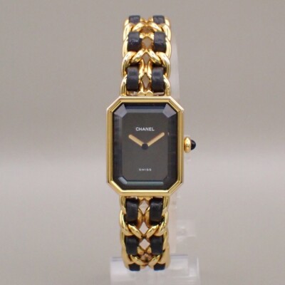 CHANEL Logo Premiere Watch H0001 # L Quartz Gold Plated Leather GHW CHANEL Logo Premiere Watch H0001 #M Quartz Gold-Plated  main image 3