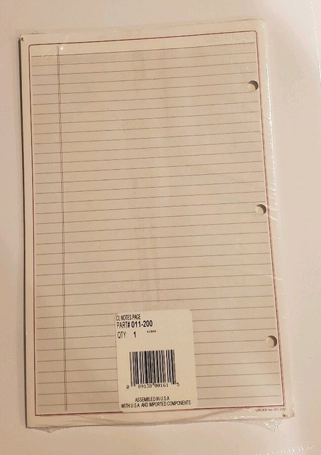 At~A~Glance To Do List Refill Pages 5 1//2 x 8 1//2 7 Hole Refills NEW NIP