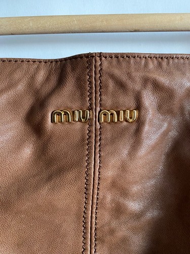 Vintage Miu Miu Brown Leather Bag Women's - 第 2/15 張圖片
