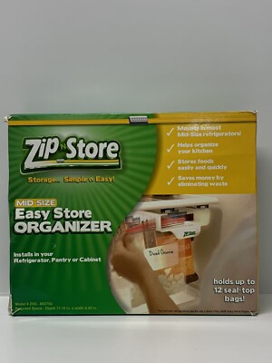 Mid Size Easy Store Organizer Zip N Store  Holds Up To 12 Bags