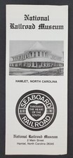 1980s Hamlet North Carolina National Railroad Museum Vtg Travel Brochure Tourist
