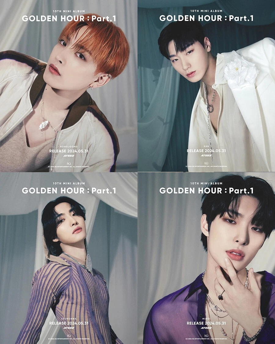 ATEEZ GOLDEN HOUR:PART.1 10th Mini Album POCA Ver/QR Card+3
