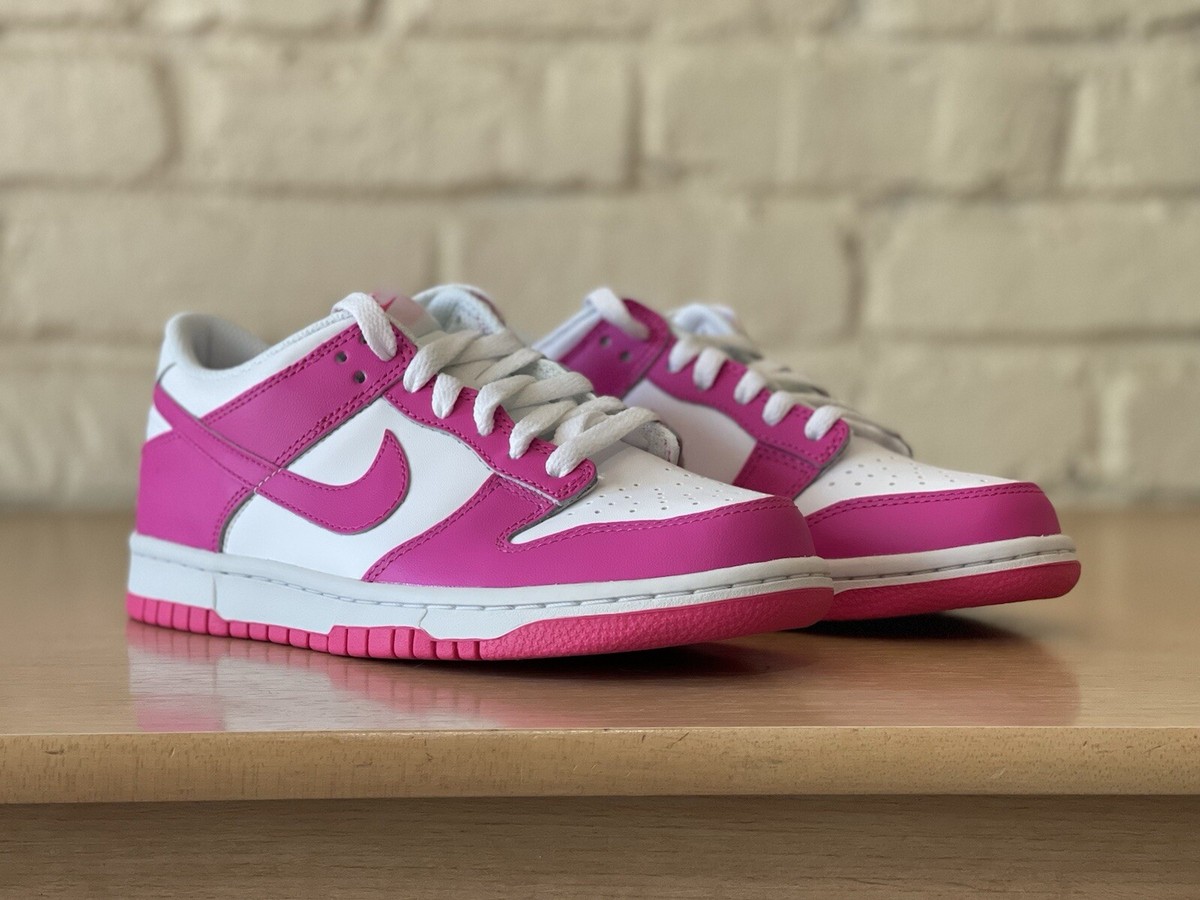 新品未使用 NIKE ダンク ホワイトピンク レディース 24cm FB9109 Nike Dunk Low Laser Fuchsia White FB9109-102 Womens GS New