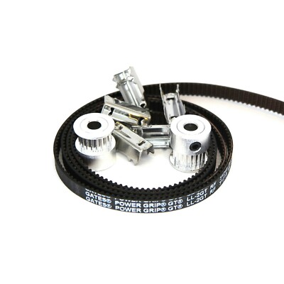 2m original GATES-LL-GT2 6mm präzisions-Zahnriemen + 5 Klammern & 2 Pulleys (XY)