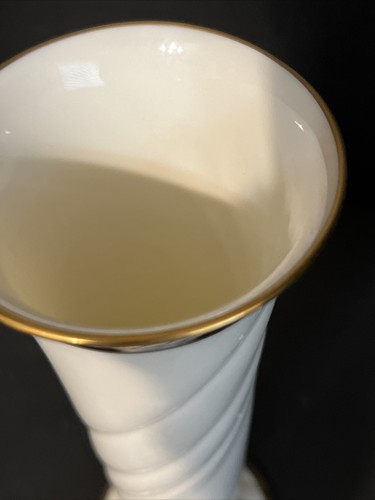 vintage noritake Vase Rope On Black Band, Gold Border 8”5/8 Tall - Picture 6 of 7