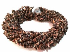 5 Strand Natural Rhodochrosite Chips Nugget Smooth 4-6mm Loose Beads 34"inch