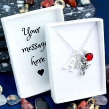 Dragon Necklace, Personalised Gift, Fantasy Jewellery, Geeky Gifts, Cute Dragon