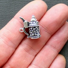 BULK 10 Beer Stein Charms Antique Silver Tone 3D with Beer Mug -SC2002