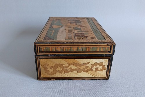 Coffret boîte à couture en marqueterie de paille Fin XVIIIème début XIXème - Bild 5 von 17