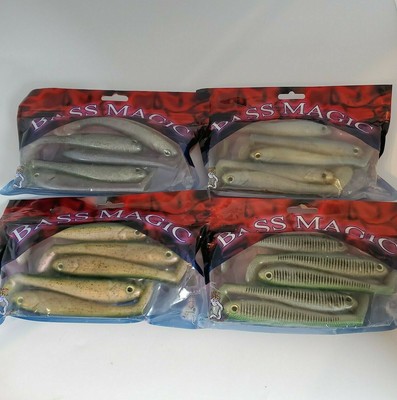 Luck E Strike Bass Magic 5.5'' Swimbait You Choose Color 5 Count Pack 5 1/2''
