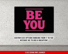 Motivational Gym Banner - Custom Fitness Quote Decor