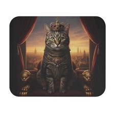 Royal Cat Mouse Pad, Cute Kitten Design, Animal Lover Desk Accessory, Office