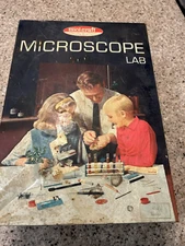 Vintage Collectible Skilcraft Microscope Lab With Metal Case Nice!