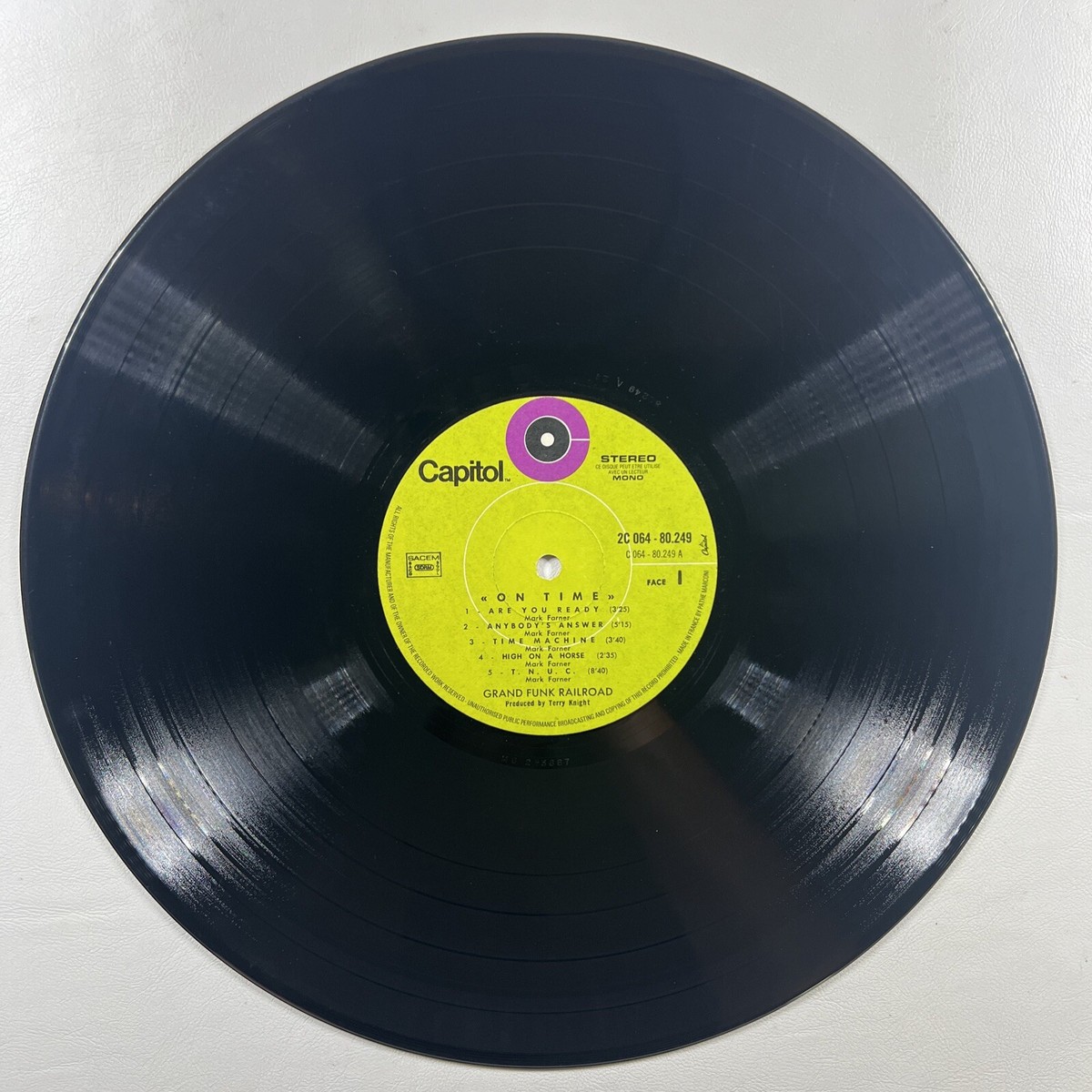 Grand Funk Railroad “On Time” LP/Capitol C064-80249 (VG+) France