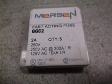 NEW Mersen GGC2 Fast Acting fuses, 5-Pack  *FREE SHIPPING*