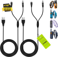 2-In-1 USB Dog Shock Collar Charger for Bousnic RS2A/RS2B, Dual Port Fast Chargi