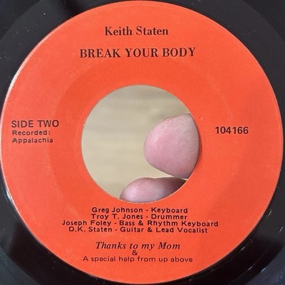 KEITH STATEN Break Your Body 45 MIFLIN ENSEMBLE EX* RARE Ohio Boogie Modern Soul