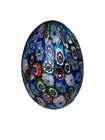 Murano Millefiori Glass Paperweight Egg Vintage Multicolor Italian