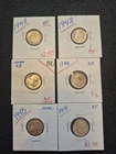 6 Nice Vintage 1948 Silver Roosevelt Dimes.  Some Uncirculated!!