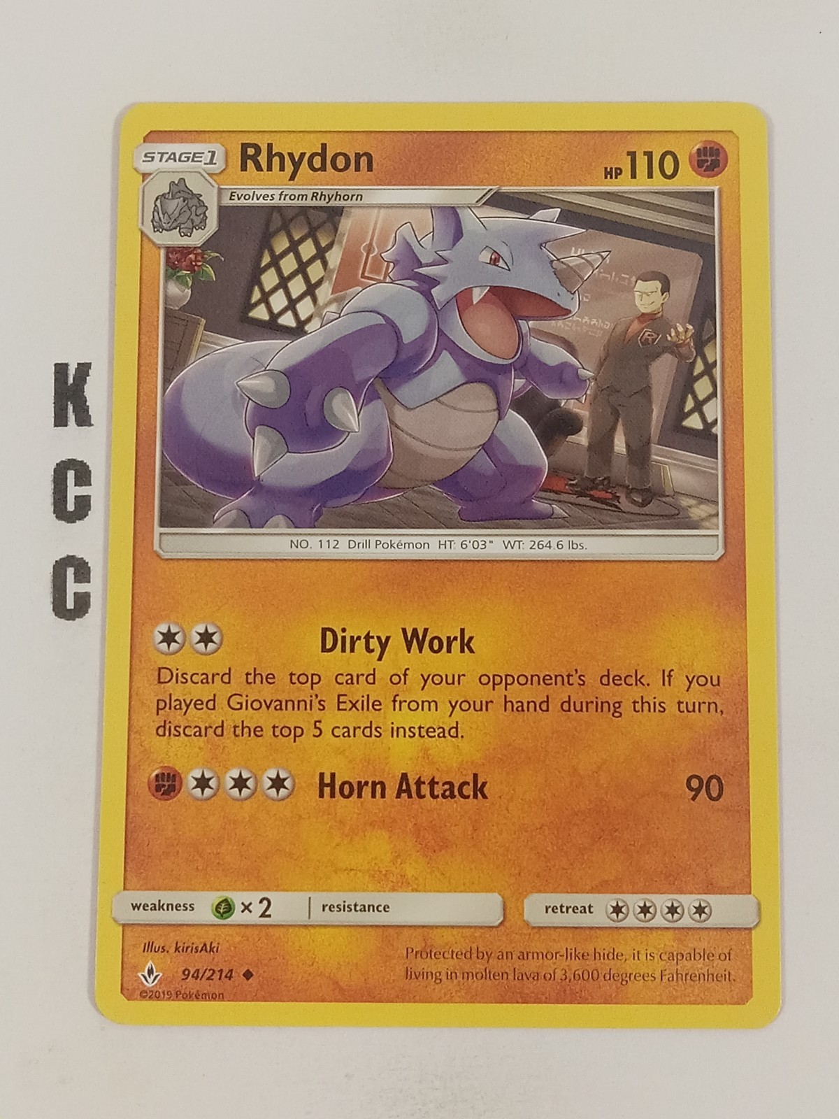 Rhydon 94/214 Unbroken Bonds Pokémon TCG