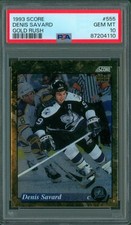 1993-94 Score Gold Rush DENIS SAVARD #555 Foil Lightning SP HOF PSA 10 Pop 1