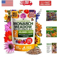 Monarch Butterfly Wildflower Seeds Mix 2oz - 20000+ Non-GMO Milkweed Seeds fo... 223.44 per gallon