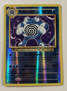 limited edition poker cards PSA 8 Poliwrath Holo H24 main image 0