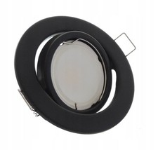 Spot Light Fitting with 3w LED Bulb for Soffit Mounting, Black, 230v