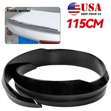 45"115cm Car Universal Rear Roof Lip V-Style Spoiler Tail Trunk Wing Gloss Black