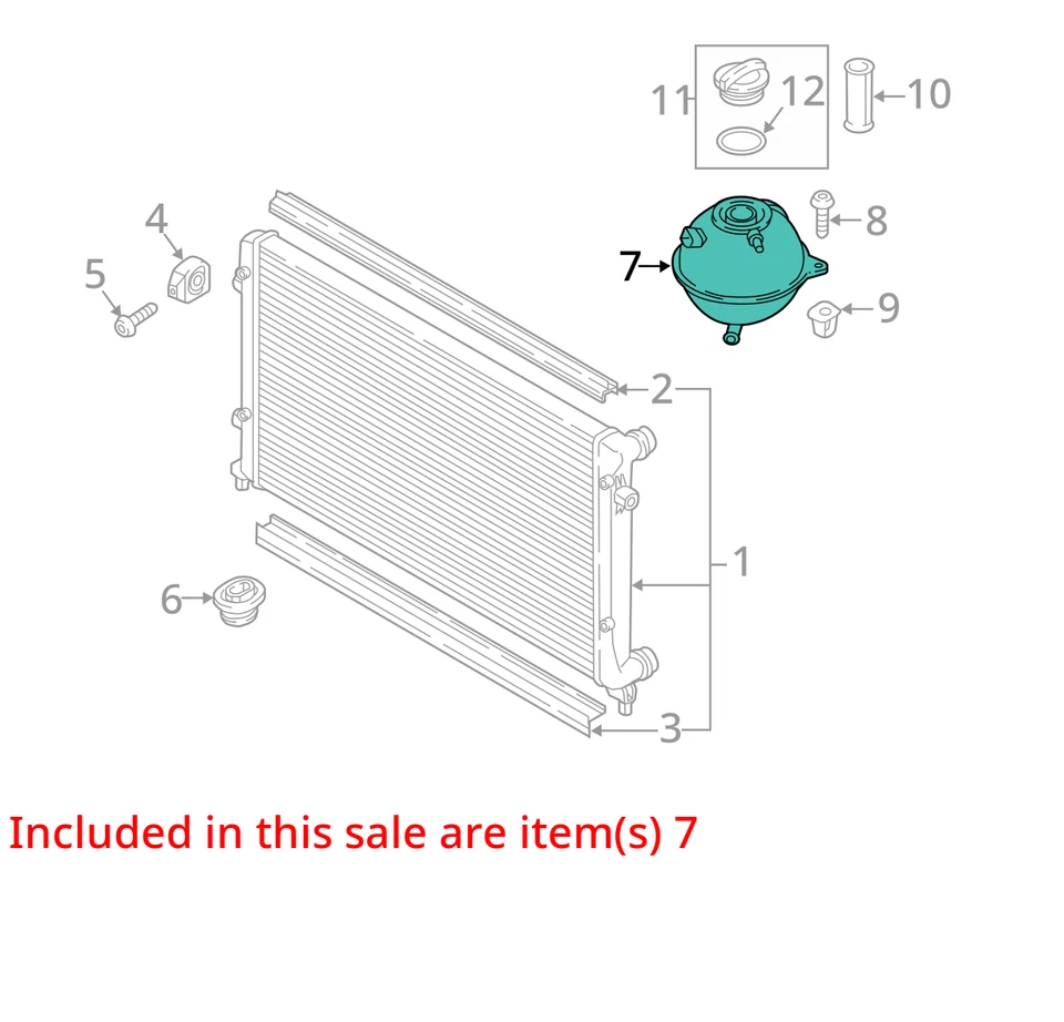 Botella de recuperación de refrigerante de motor de 2,0 L para Volkswagen CC 2009-2017 FABRICANTE DE EQUIPOS ORIGINALES Foto 4 de 4