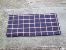 SERVIETTE À THÉ EN COTON BLEU INDIGO BLEU MARRON COLONIAL REENACTOR 18ÈME PLAID VITRE NEUF